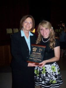 Receipt of Citizenship Award from Great Hills Baptist Academy